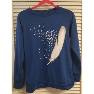 Blue long sleeve shirt.  Size M